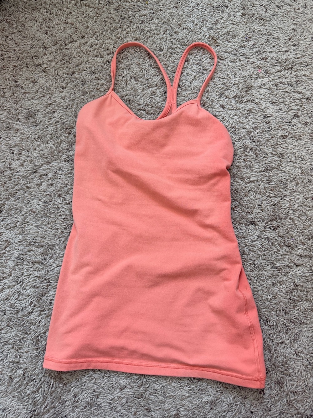 lululemon athletica Coral Pink Strappy Tank Top
